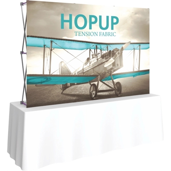 Hopup 8ft Straight Tabletop Display & Front Graphic