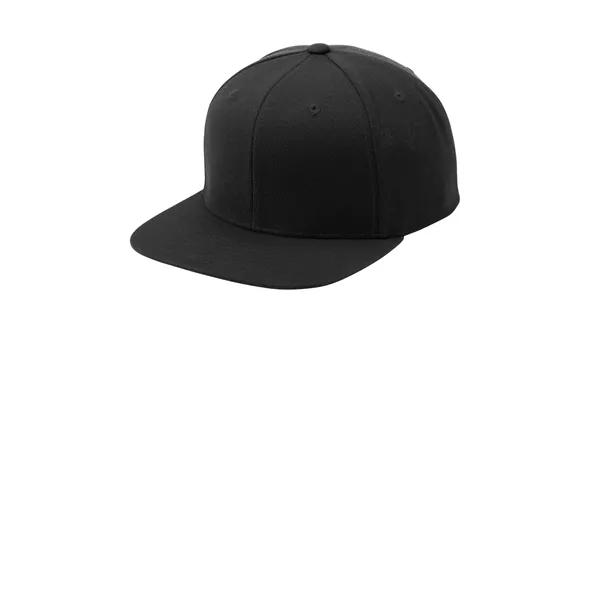 Sport-Tek YP Classics Flat Bill Snapback Cap.