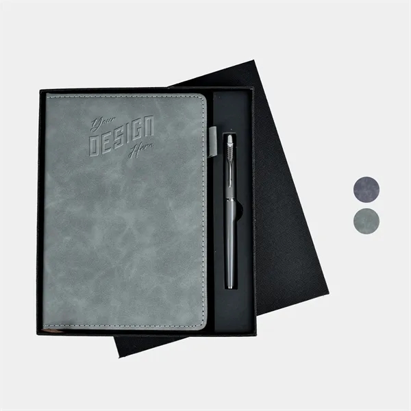 TiTUS®Velveteen PU Lather Notebook, Pen in EVA Case Gift Set