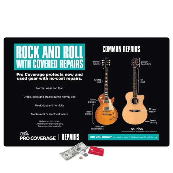 Heavy Duty Fabric Counter Mat - 17" x 26" x 1/8"