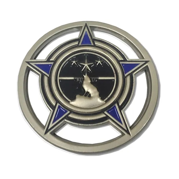 Star Wolf Custom Shape Challenge Coin