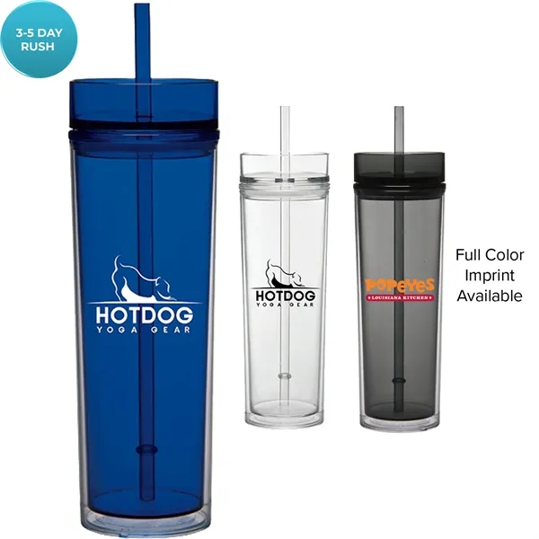 16 oz  Tumbler with Straw