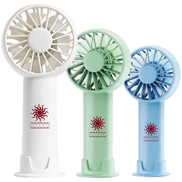 3-Speed USB Rechargeable Battery Fan with Base
