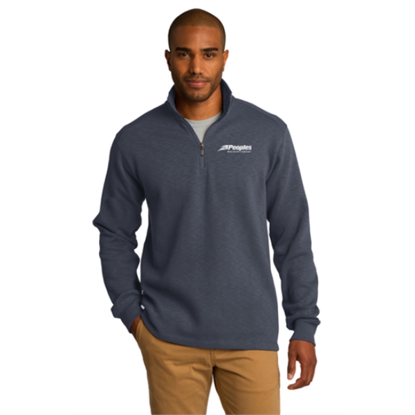 Port Authority Slub Fleece 1/4-Zip Pullover.