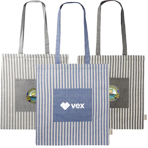 Eco-Friendly Striped Recycled Cotton Tote bags