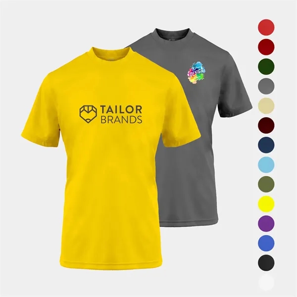 Youth Performance Crew Neck T-Shirt with Set-In Sleeves