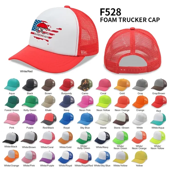 Foam Trucker Cap, 5 Panels,  Mesh Back, Snapback