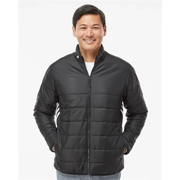 Adidas Men's 3-Stripes Puffer Full-Zip Jacket