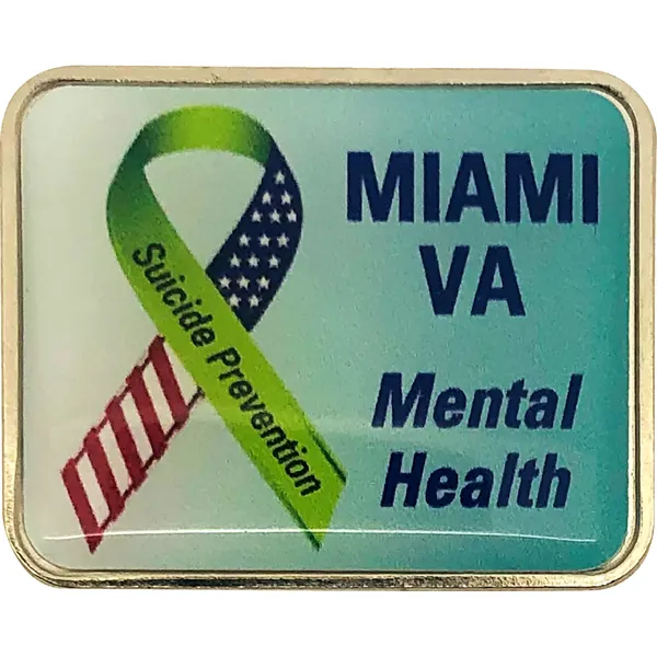 1 1/4" W x 1" H Rounded Rectangle Digistock Lapel Pins