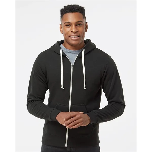 J. America Men's Triblend Full-Zip Hooded Sweatshirt