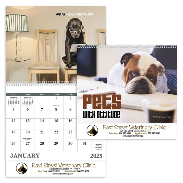Good Value™ Pets with Attitude - Spiral Calendar