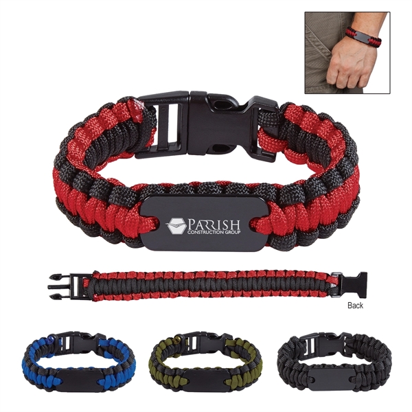 Paracord Bracelet Making Kit Buckles & Metal Logo Plates With Paracord 