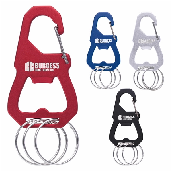 3 Keyring Carabiner with Bottle Opener