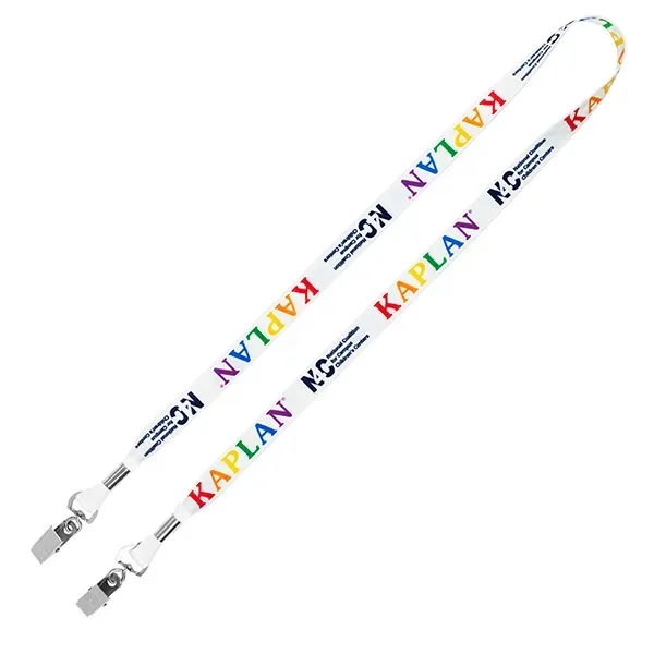 5/8" Dual Attachment Soft & Smooth Sublimation Lanyard