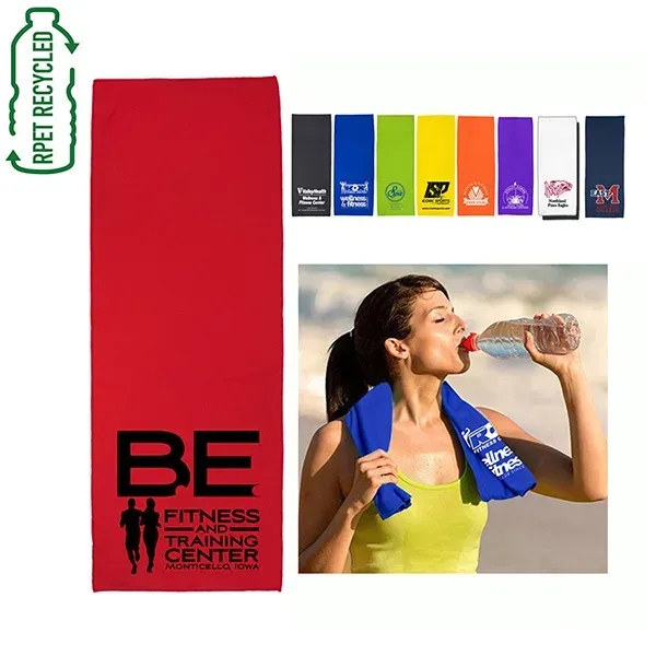 Recycled RPET Cooling Towel - 12" W x 32" H