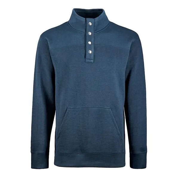 J. America Men's Ripple Fleece Snap Sweatshirt
