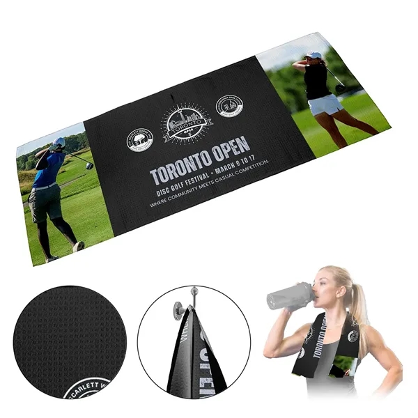 Full Color Waffle Weave Sports & Gym Towel