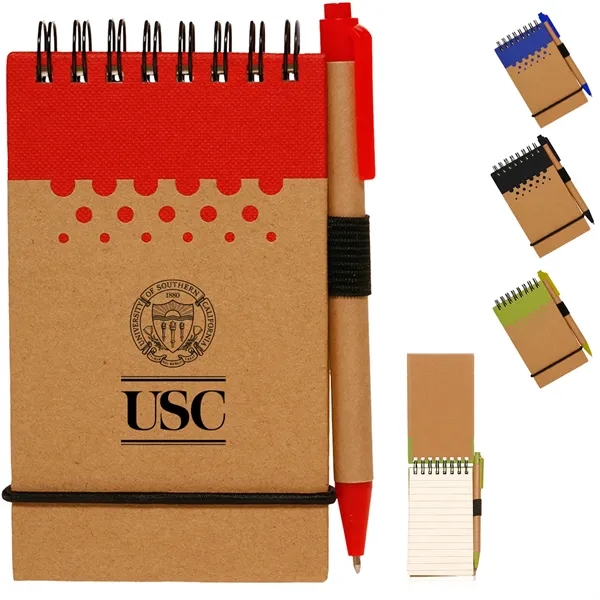 Two-Tone Spiral Notepad w/ Pen