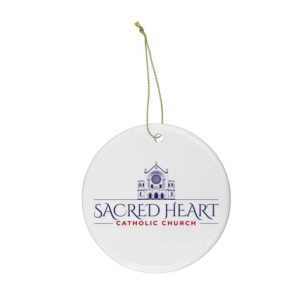 Round Ceramic Holiday Ornament