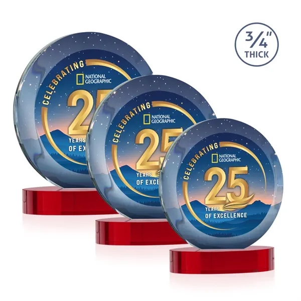 Gibralter Vividprint™ Award on Alberton Base - Red