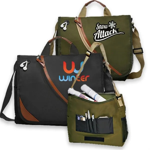 Promotional Laptop Messenger Bag W/ Shoulder Strap