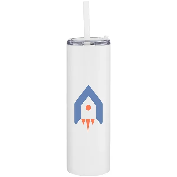 16 oz Lane Double Wall Stainless Tumbler with Straw