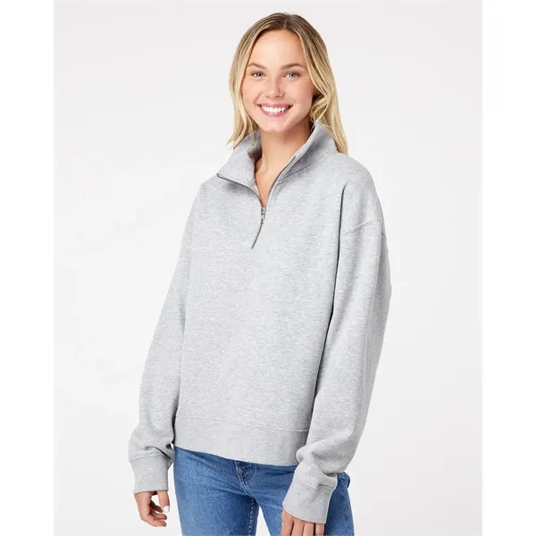 MV Sport Women's Sueded Fleece Quarter-Zip Sweatshirt