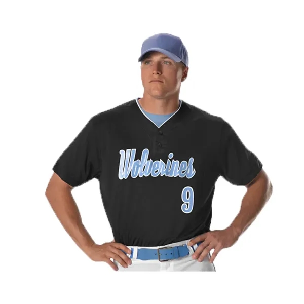 Alleson Athletic Men's Two Button Mesh Baseball Jersey Wi...