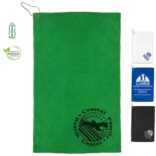 Recycled RPET 300 GSM Heavy Duty Microfiber Golf Towel