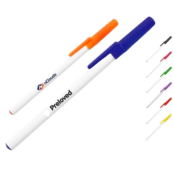 Promotional Ballpoint Pen w/ Colored cap & Accent