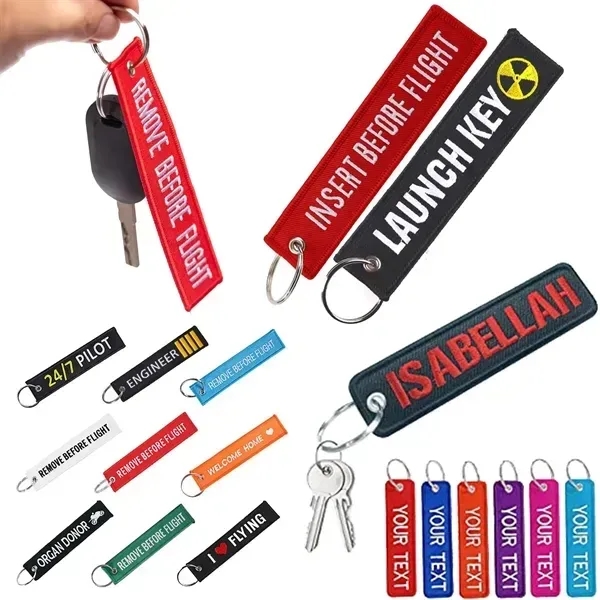 Embroidered Keytag Keychain