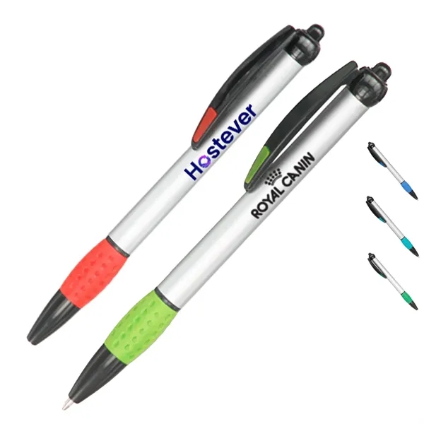 Promotional Plastic Pens w/ Colorful rubber grips