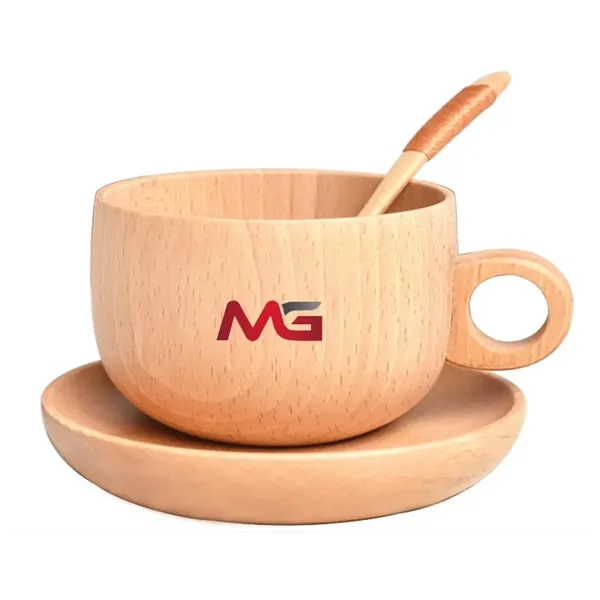 Set Of Wooden Coffee Cups