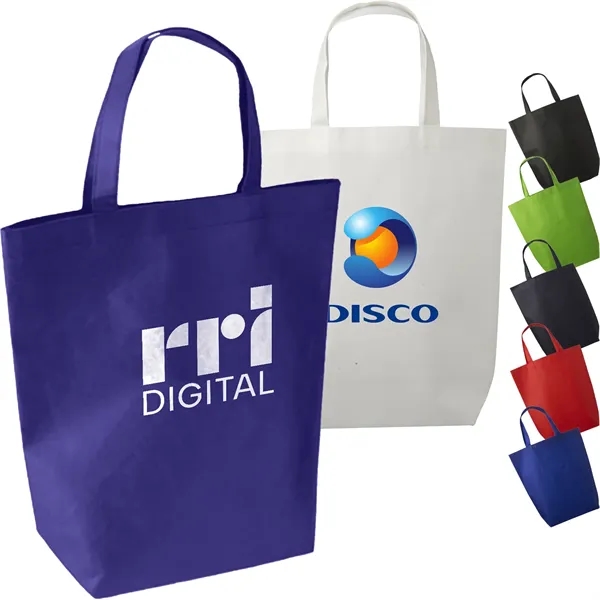 Large Reusable Tote Bag w/ Gusset & Long Handles (14"x15"x5)