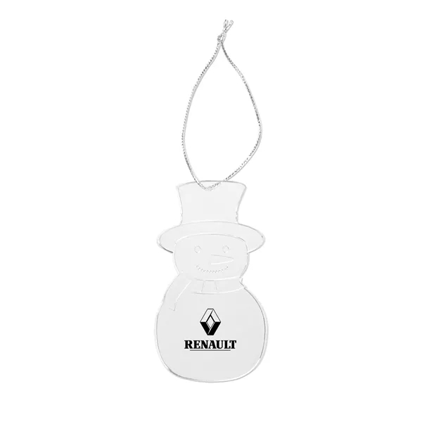 Acrylic Style Snowman Ornament