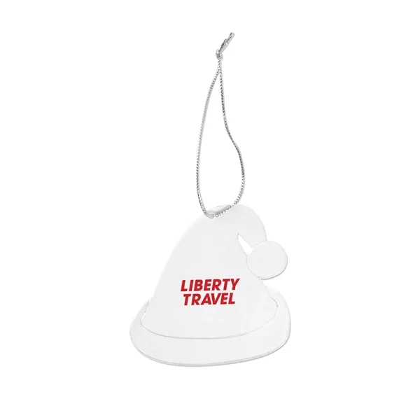 Acrylic Style Santa Hat Ornament