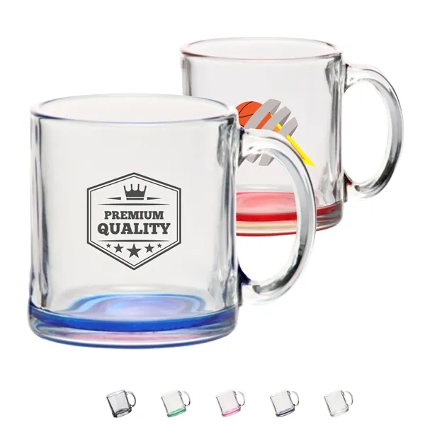13 oz. Clear Glass Coffee Mugs w/ Custom Imprint