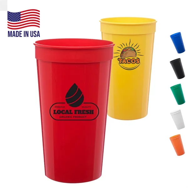 32 oz. USA Made Large Stadium Cup w/ Custom Imprint