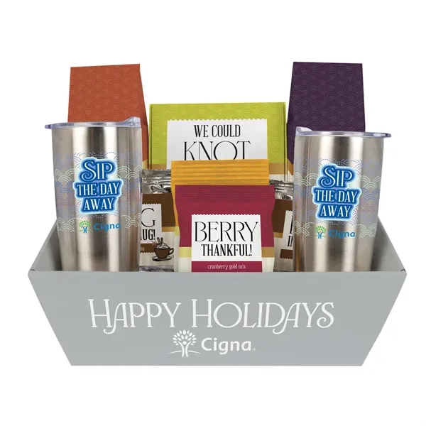 Sip and Savor Gourmet Tray with Tumblers- Small