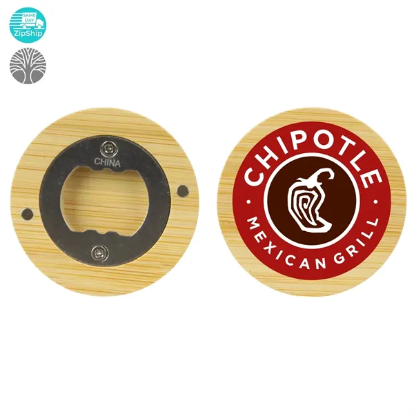 Magnetic Bamboo Bottle Opener 