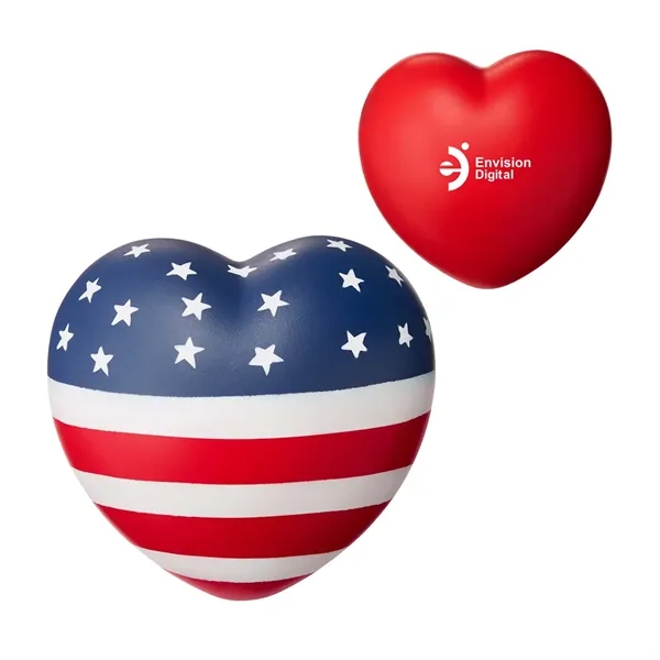 Patriotic Heart Shape Stress Reliever