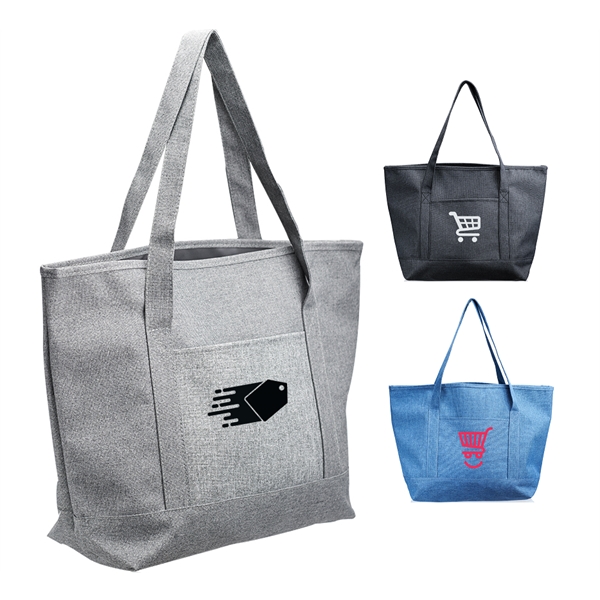 Non-Woven Durable Pocket Heathered Tote Bag