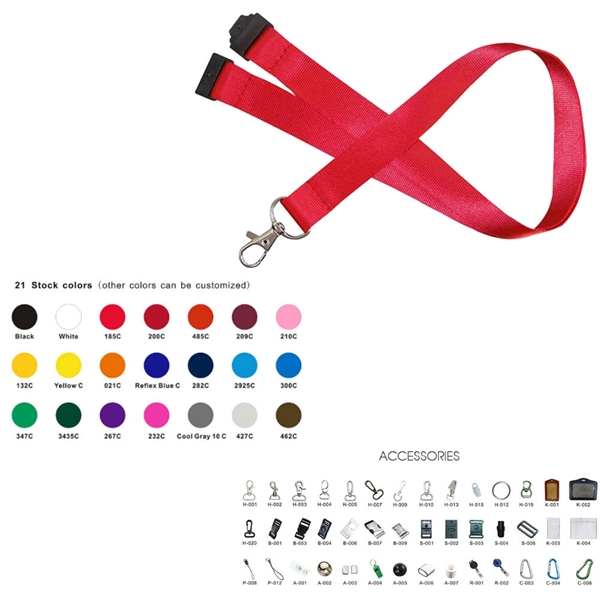 1" Polyester Lanyards