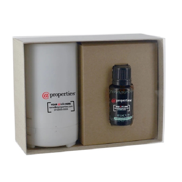 Electronic Diffuser + 15ml Bottle Essential Oil w/ Gift Box