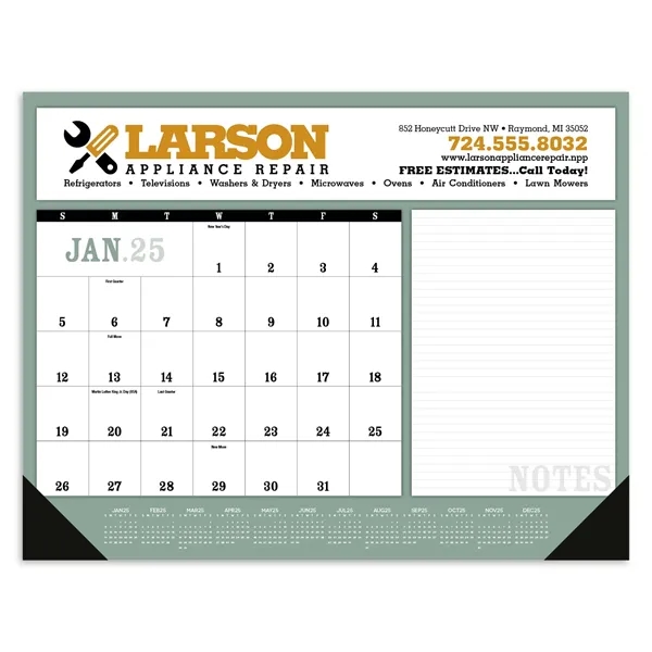Triumph® Calendars Notes Desk Pad with Vinyl Corners