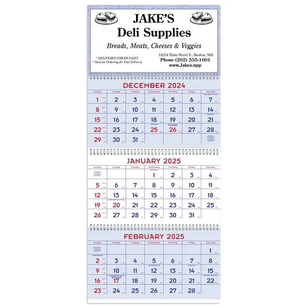 Triumph® Calendars Red & Blue Commercial Planner