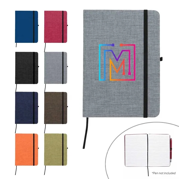 Full Color RPET Heathered Journal with pen loop