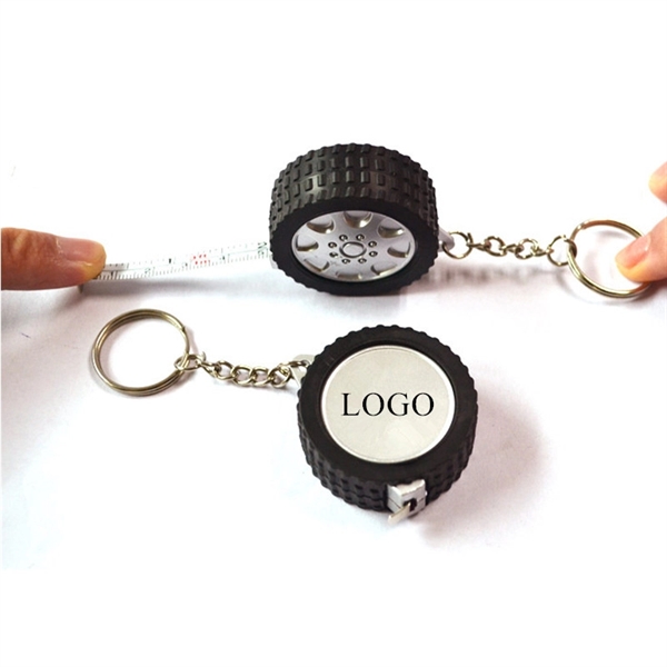 Mini Tyre Tape Measure Keychain