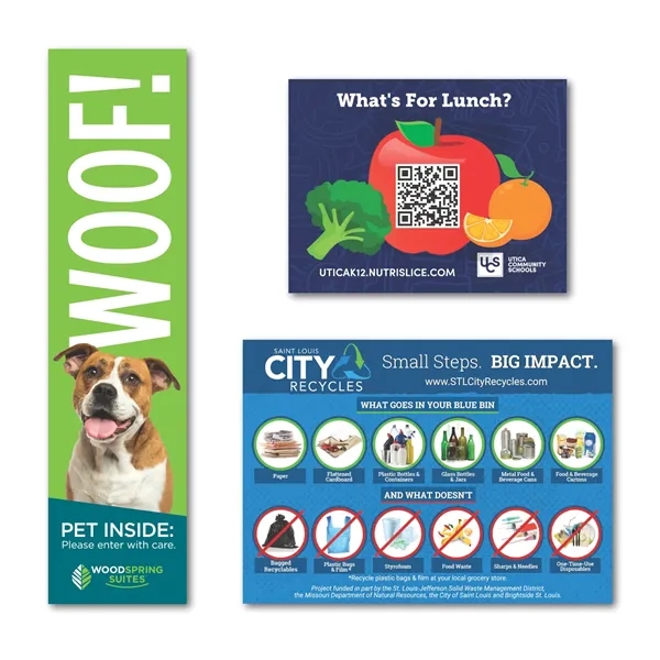 5 Sq Square Corners Flat Flexible Magnet