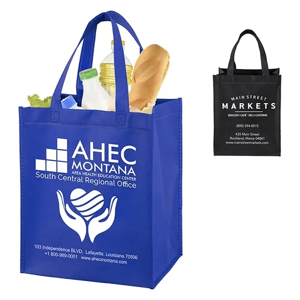 10" x 12" x 8" - FULL VIEW Junior Large Grocery Tote Bag